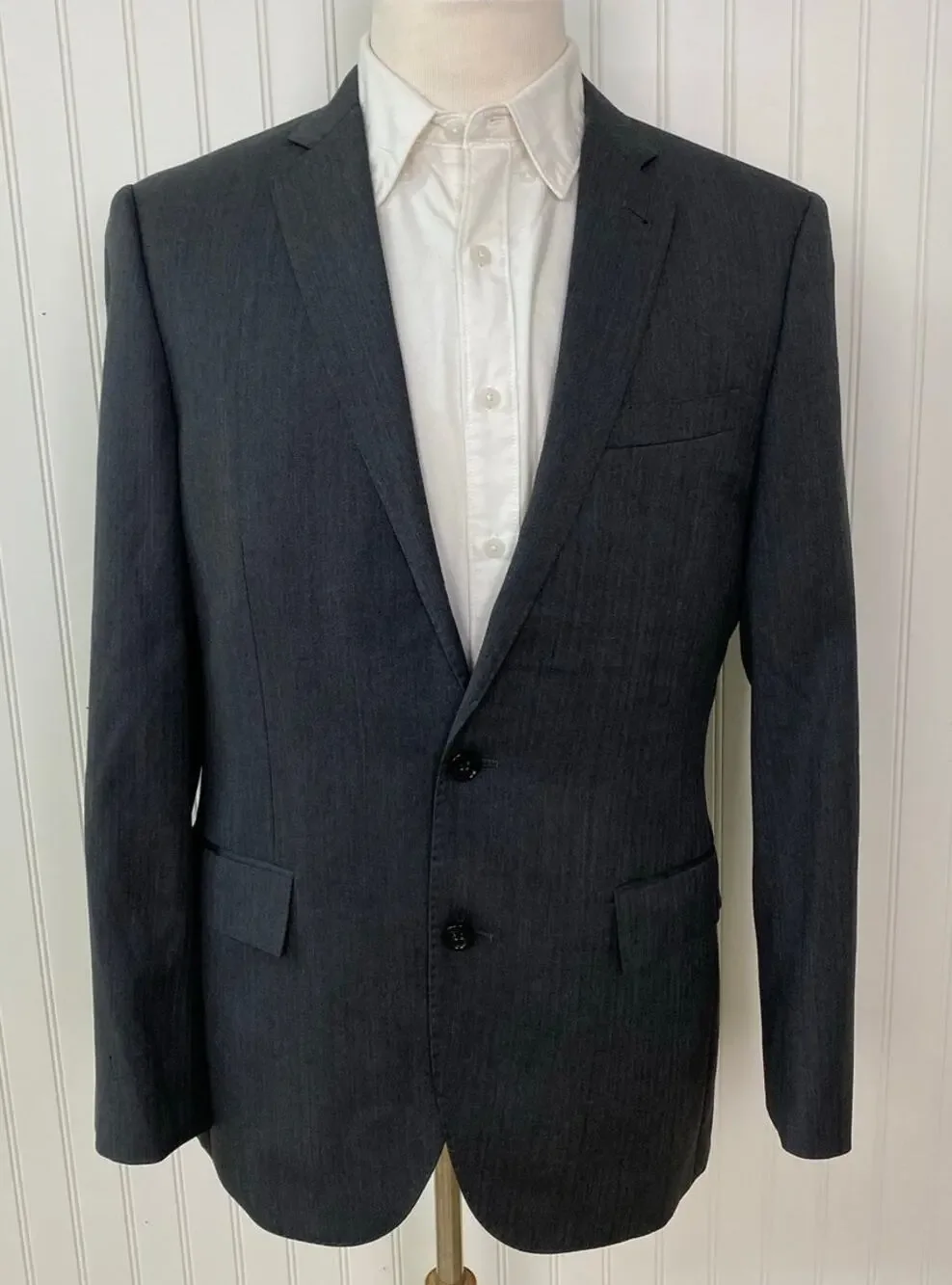 J. Crew Ludlow Italian Wool 2-button micro-herringbone suit jacket blazer, 40R